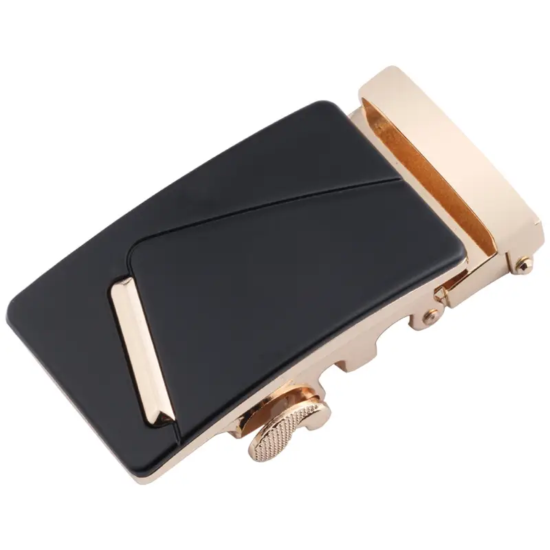 Men's Black Alloy Belt Buckle Set Gold Finish - Image 22
