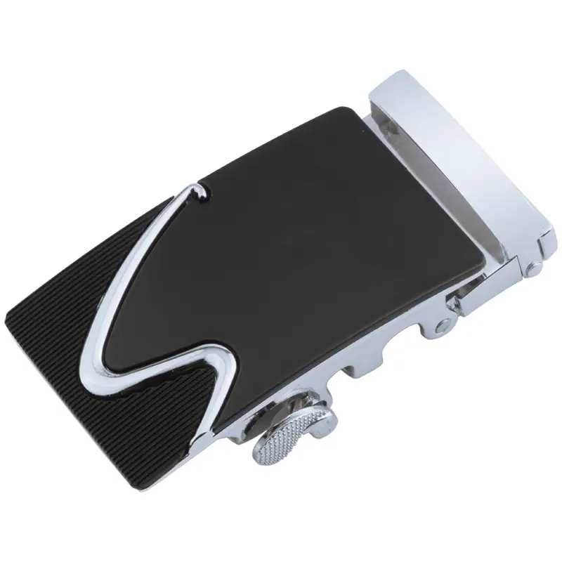 Men's Black Alloy Belt Buckle Set Gold Finish - Image 7