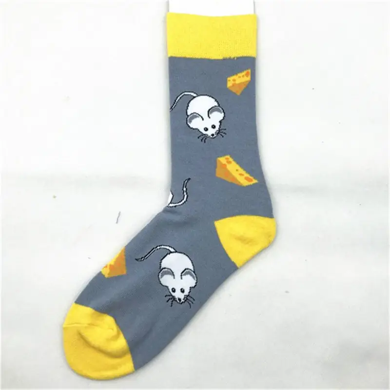 Trendy Men and Women Couple Trendy Socks Men's Long Tube Cotton Socks Animal Colorful Fruit Jacquard Socks happy socks