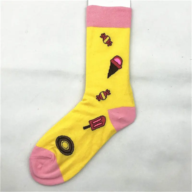 Trendy Men and Women Couple Trendy Socks Men's Long Tube Cotton Socks Animal Colorful Fruit Jacquard Socks happy socks