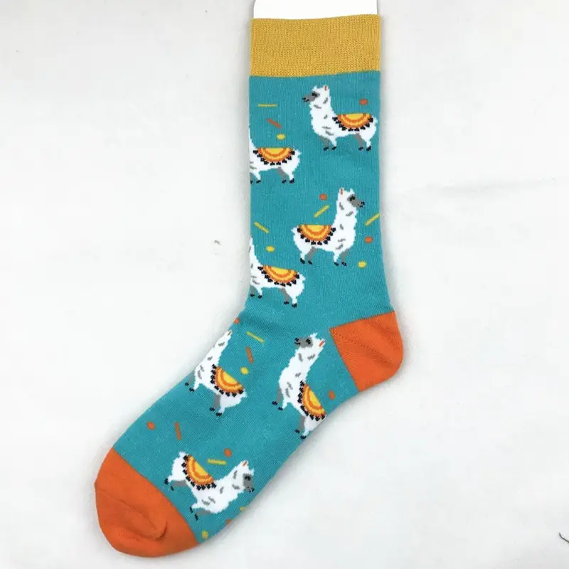 Trendy Men and Women Couple Trendy Socks Men's Long Tube Cotton Socks Animal Colorful Fruit Jacquard Socks happy socks