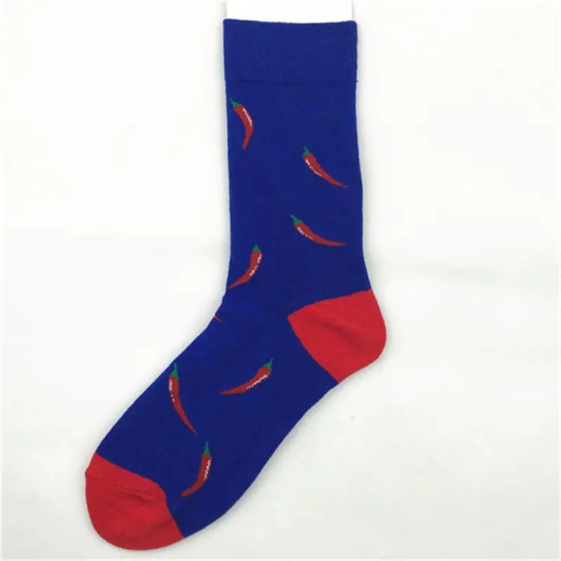 Trendy Men and Women Couple Trendy Socks Men's Long Tube Cotton Socks Animal Colorful Fruit Jacquard Socks happy socks