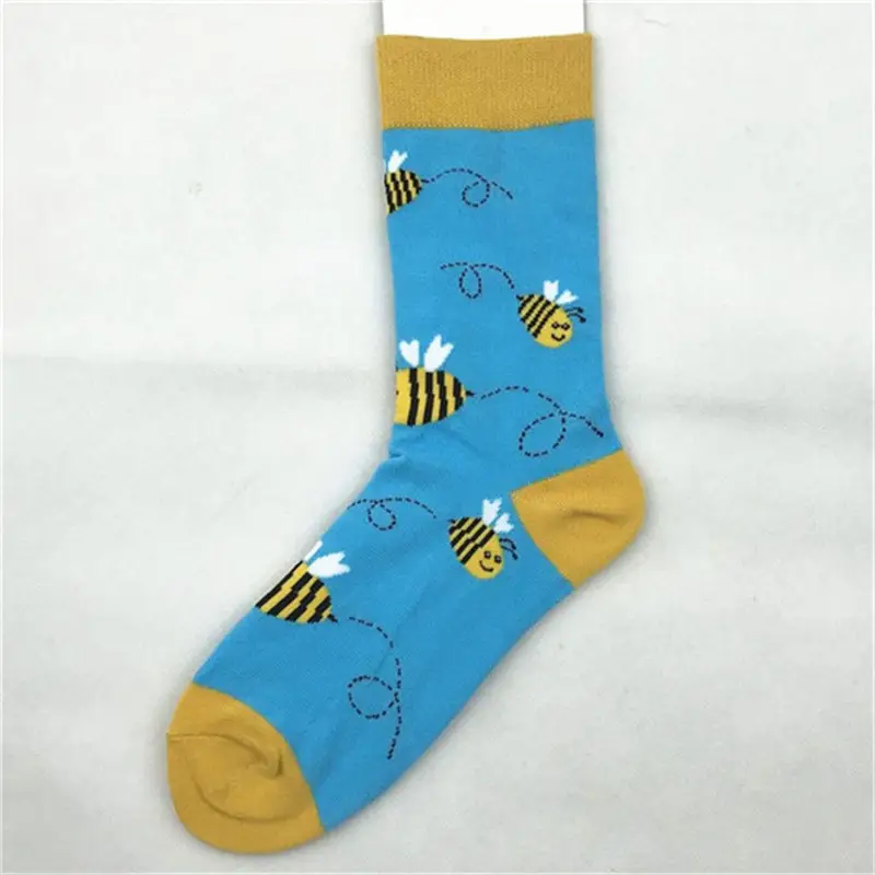 Trendy Men and Women Couple Trendy Socks Men's Long Tube Cotton Socks Animal Colorful Fruit Jacquard Socks happy socks