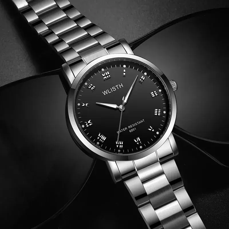 Walis Men's Stainless Steel Analog Watch with Digital Display - Image 10