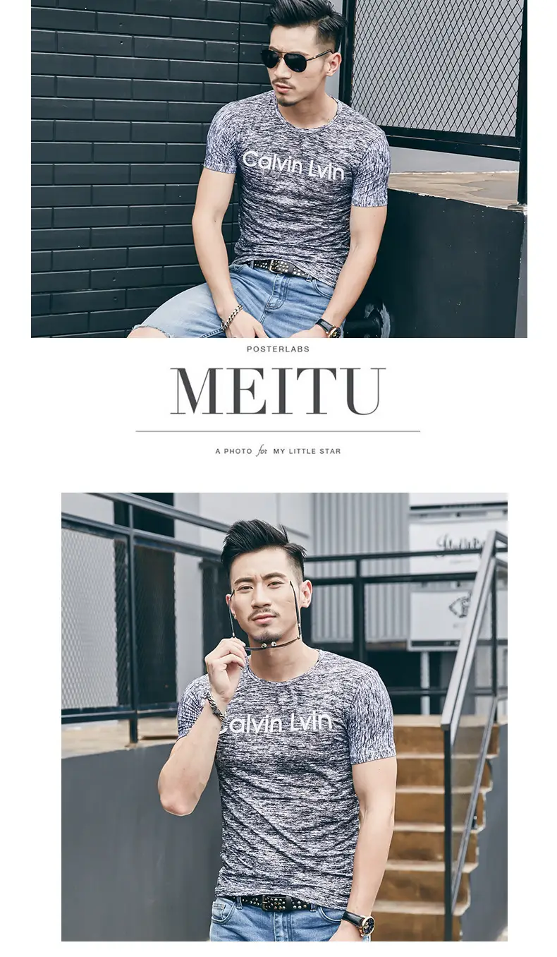 2025 Men Printed T-Shirt Short Sleeve Summer Wear — feature 30