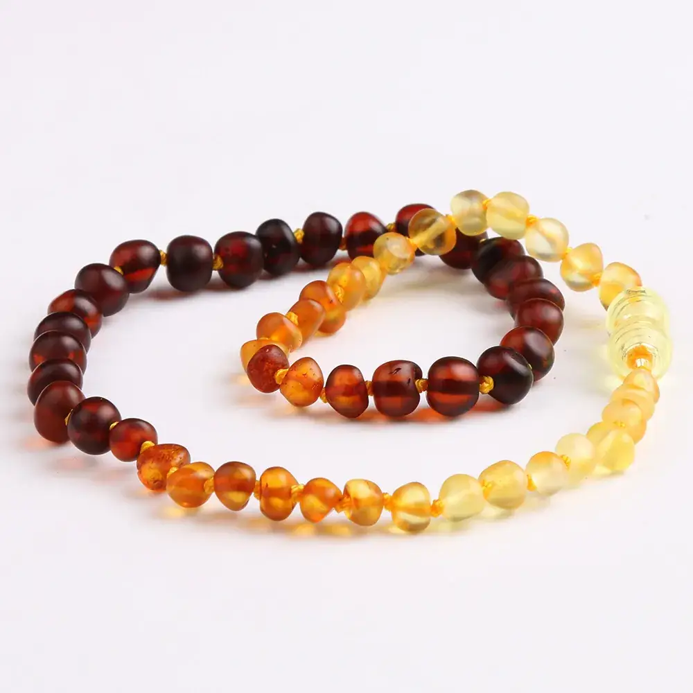 Baltic Sea Frosted Amber Necklace for Baby Gift - Image 5