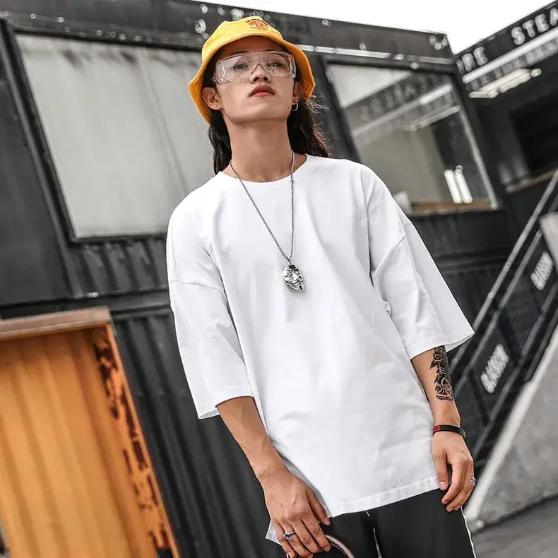 Men's Grey Loose Fit Oversize T-Shirt - Image 5