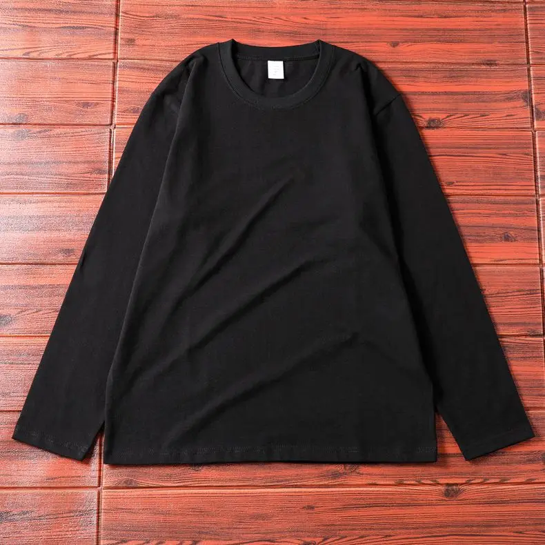 Men's White Long Sleeve T-Shirt Xinjiang Cotton