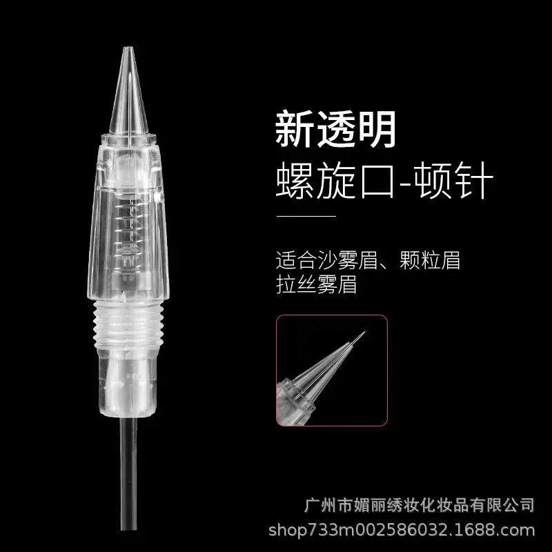 Transparent screw blunt needle