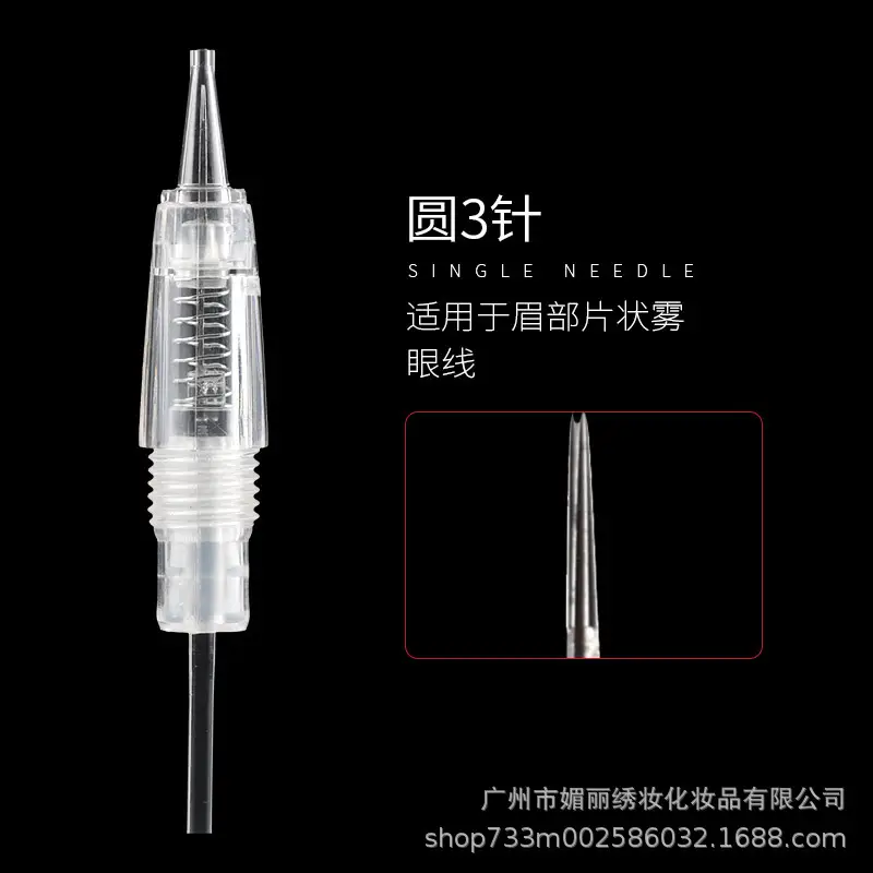 Transparent screw round three needles