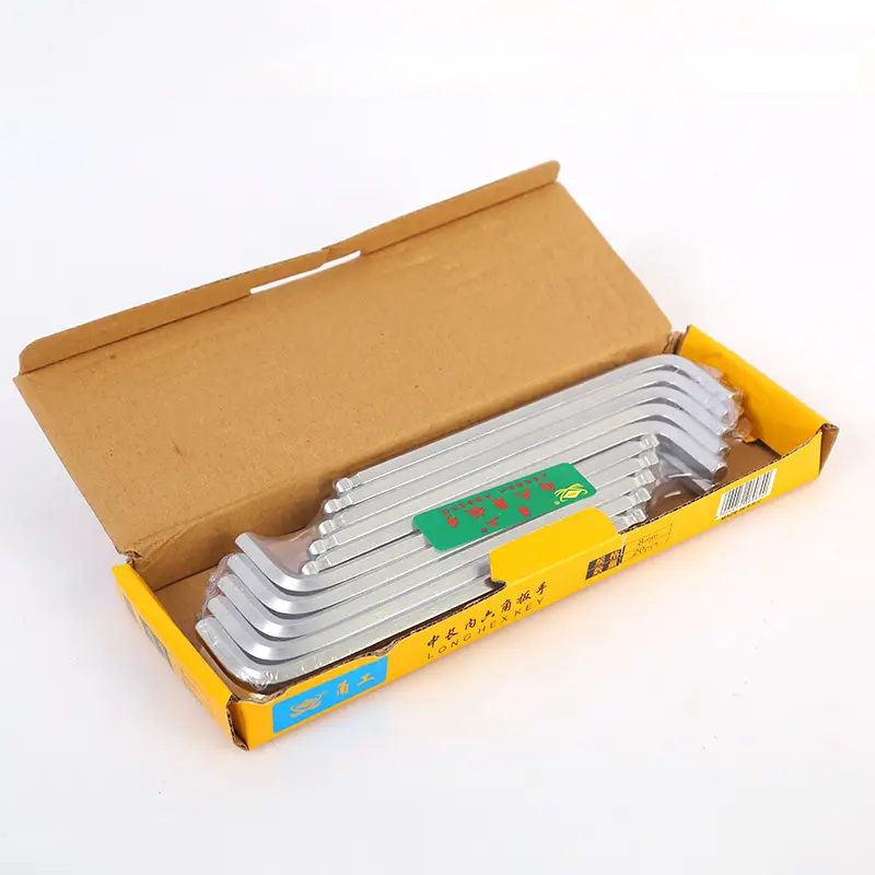 Manufacturer Wholesale Qinggong Medium-Length Ball Head Hexagonal Wrench Metric Inner Hexagonal Top Wire Hardware Tool Matching Wrench