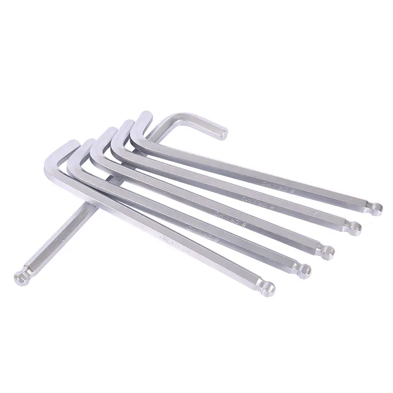 Manufacturer Wholesale Qinggong Medium-Length Ball Head Hexagonal Wrench Metric Inner Hexagonal Top Wire Hardware Tool Matching Wrench