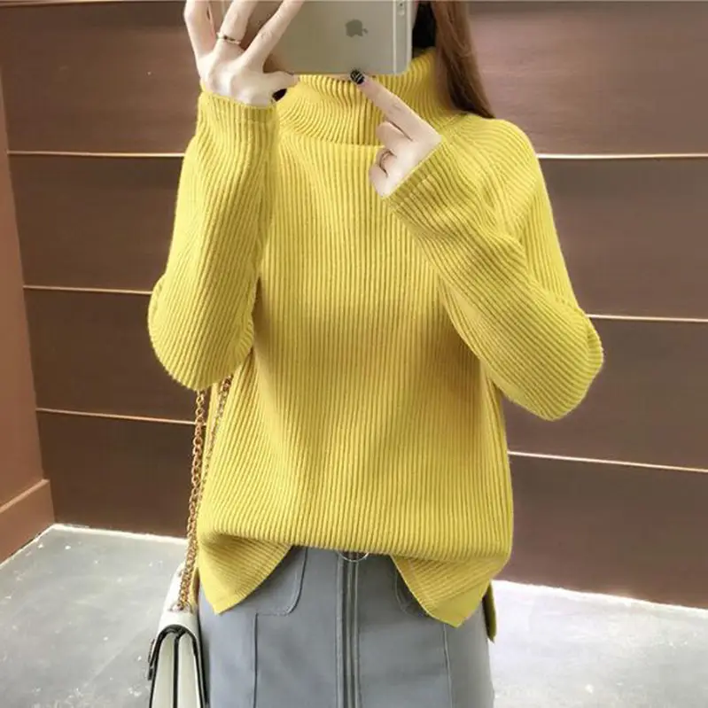 2020 Women's 20turtleneck Sweater Solid Color - Image 2