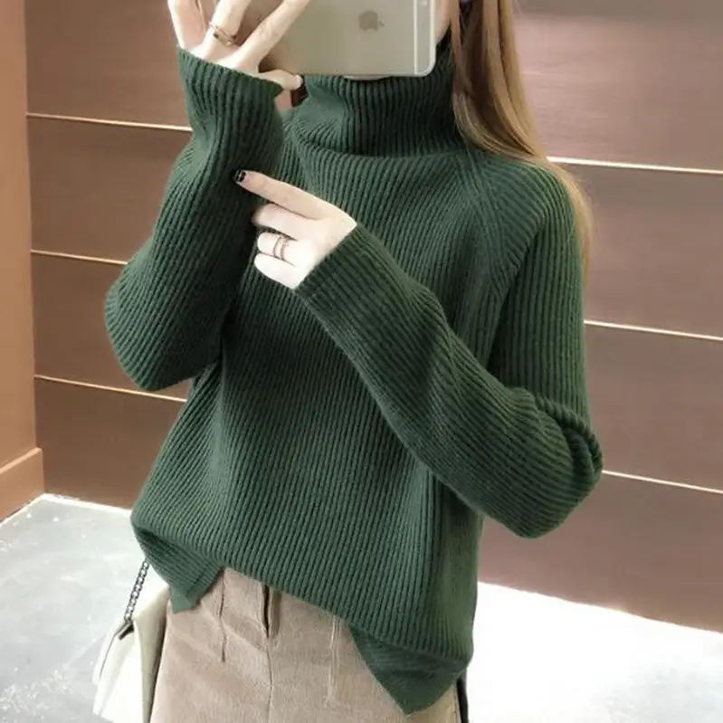 2020 Women's 20turtleneck Sweater Solid Color - Image 10