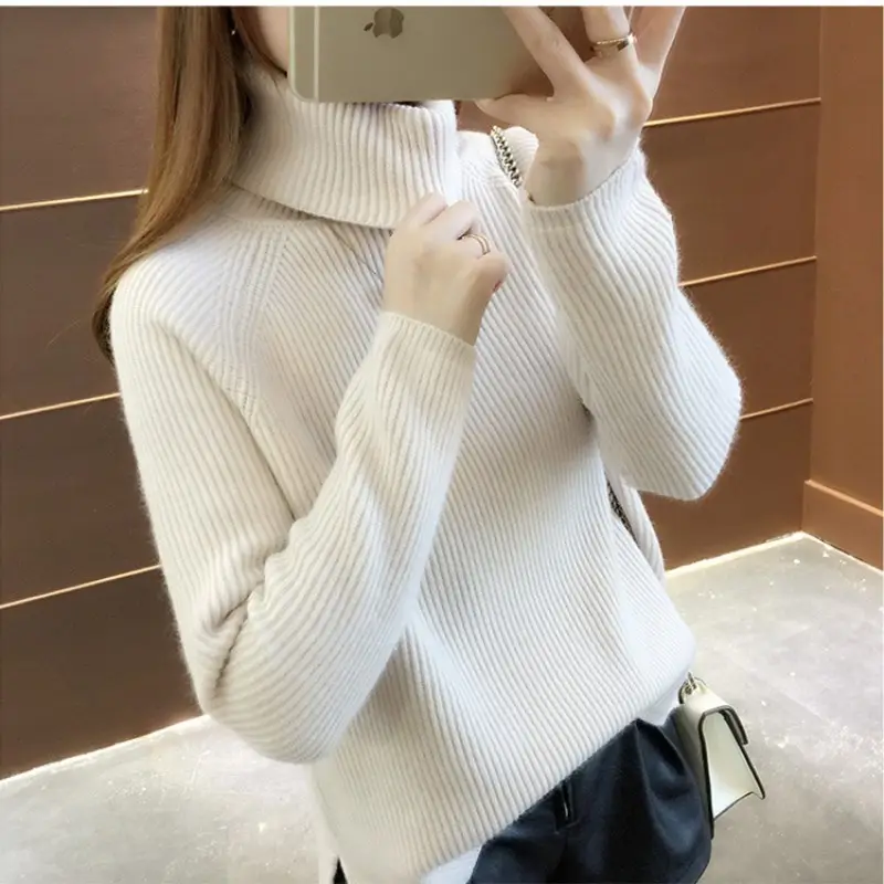 2020 Women's 20turtleneck Sweater Solid Color - Image 6
