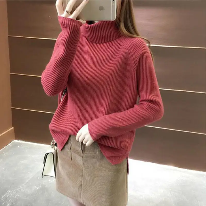 2020 Women's 20turtleneck Sweater Solid Color - Image 7