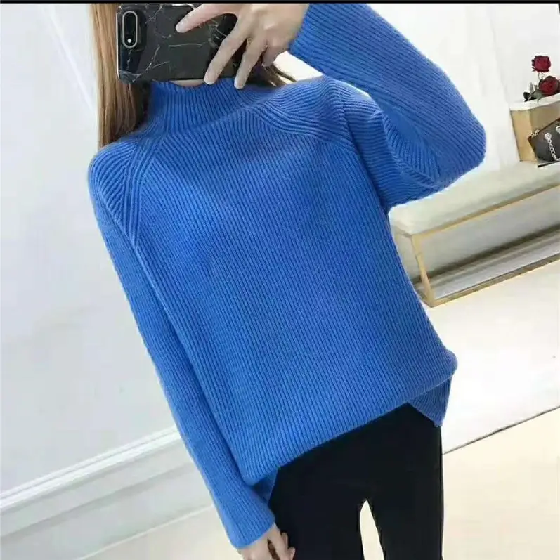 2020 Women's 20turtleneck Sweater Solid Color - Image 8
