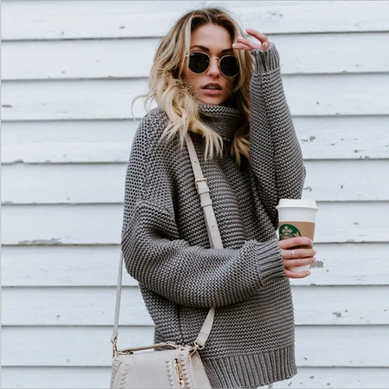 Long Sleeve Knit Turtleneck Jacket for Women 2025 - Image 10