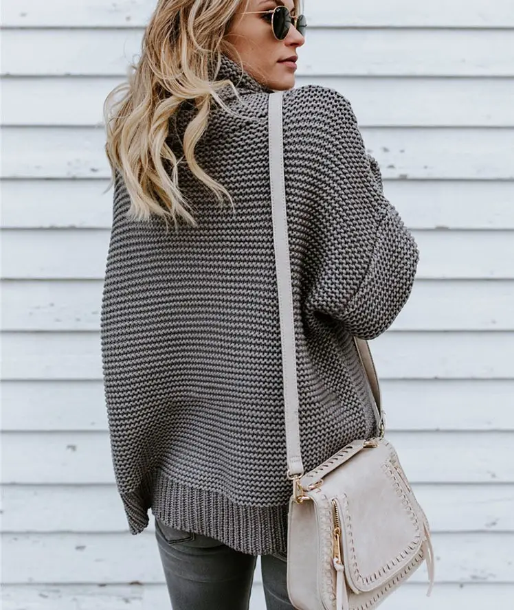 Long Sleeve Knit Turtleneck Jacket for Women 2025 β feature 12
