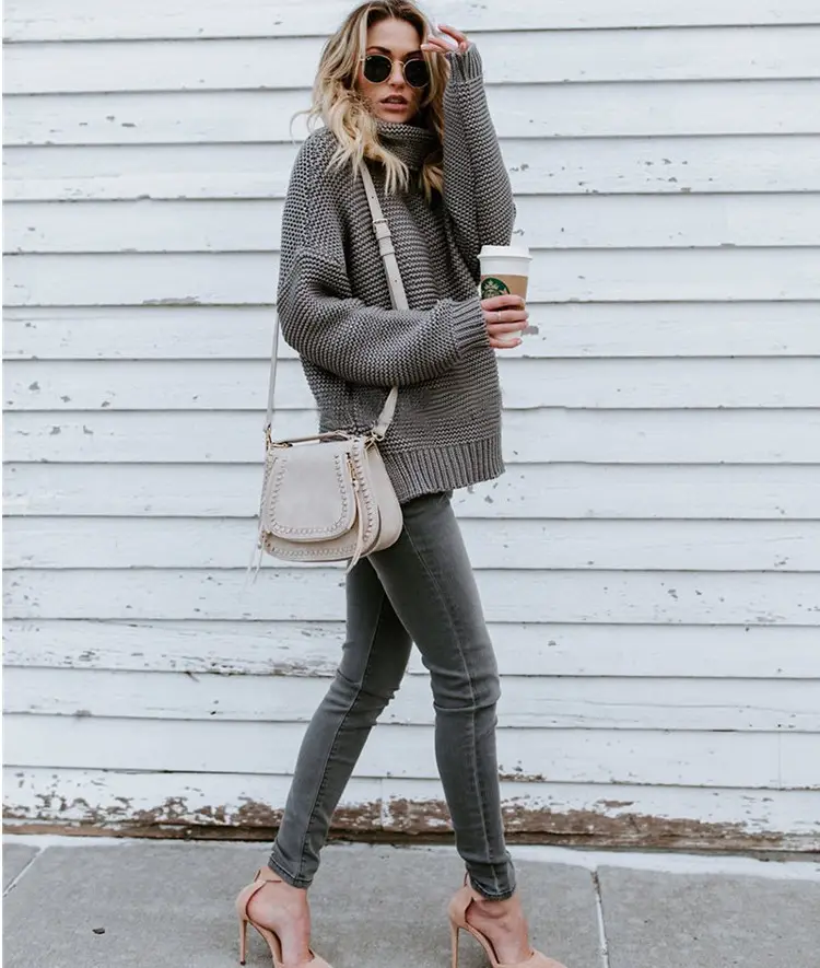 Long Sleeve Knit Turtleneck Jacket for Women 2025 β feature 14