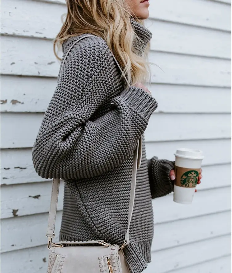 Long Sleeve Knit Turtleneck Jacket for Women 2025 β feature 16