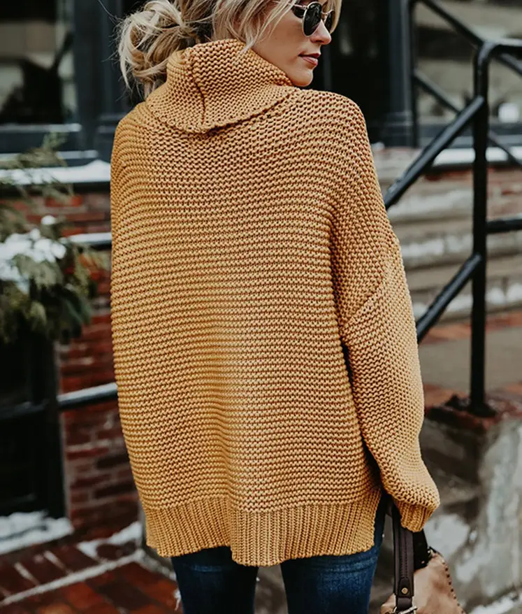 Long Sleeve Knit Turtleneck Jacket for Women 2025 β feature 20