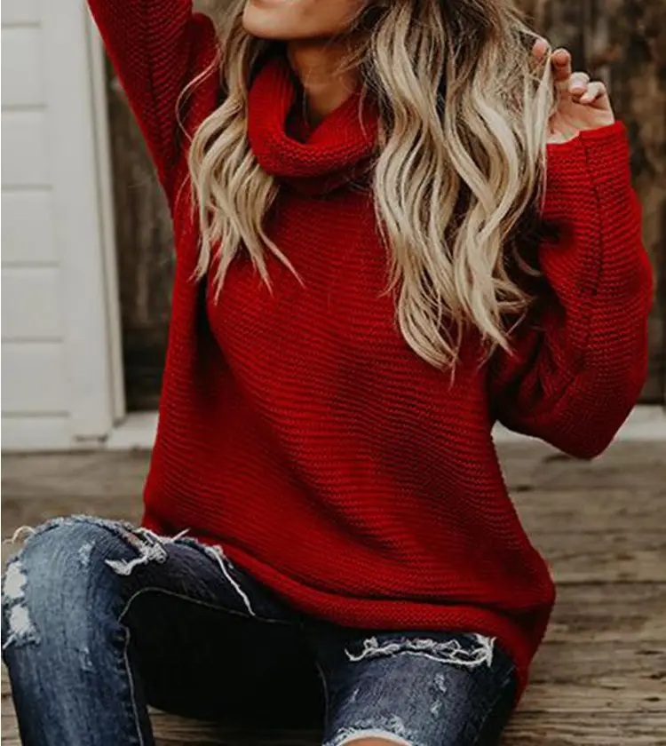 Long Sleeve Knit Turtleneck Jacket for Women 2025 β feature 27
