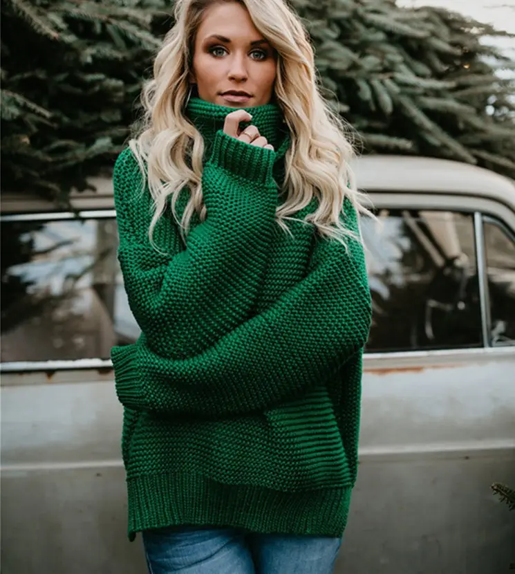 Long Sleeve Knit Turtleneck Jacket for Women 2025 β feature 3