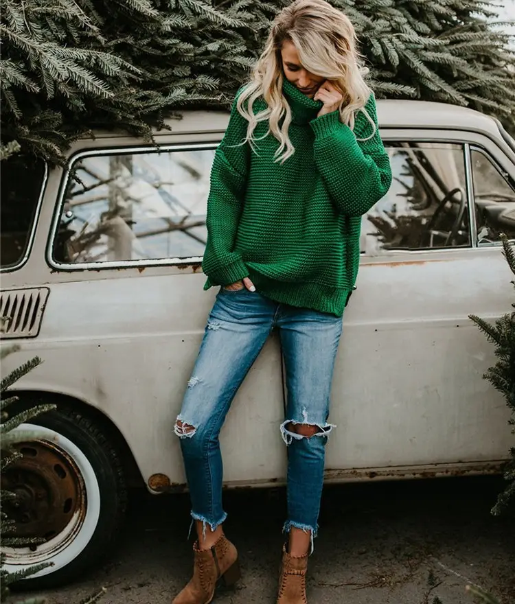 Long Sleeve Knit Turtleneck Jacket for Women 2025 β feature 5