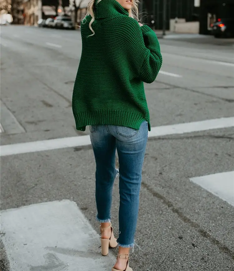 Long Sleeve Knit Turtleneck Jacket for Women 2025 β feature 7