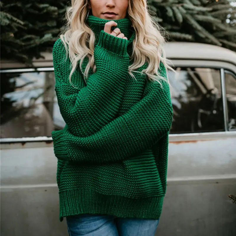 Long Sleeve Knit Turtleneck Jacket for Women 2025 - Image 5