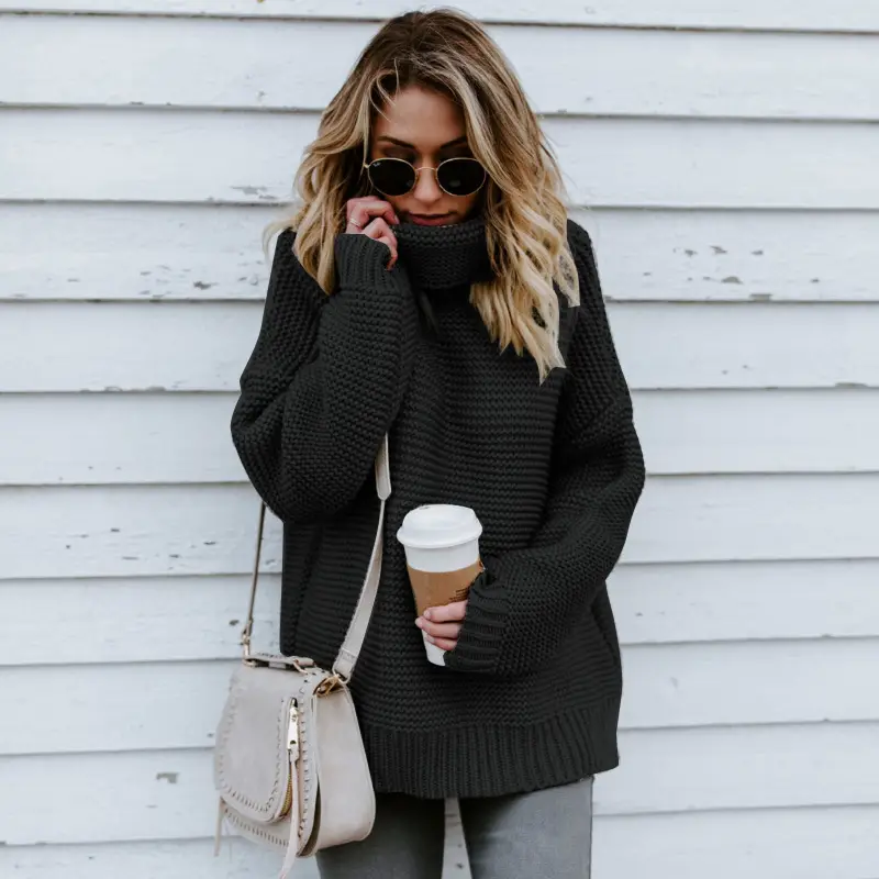 Long Sleeve Knit Turtleneck Jacket for Women 2025 - Image 6