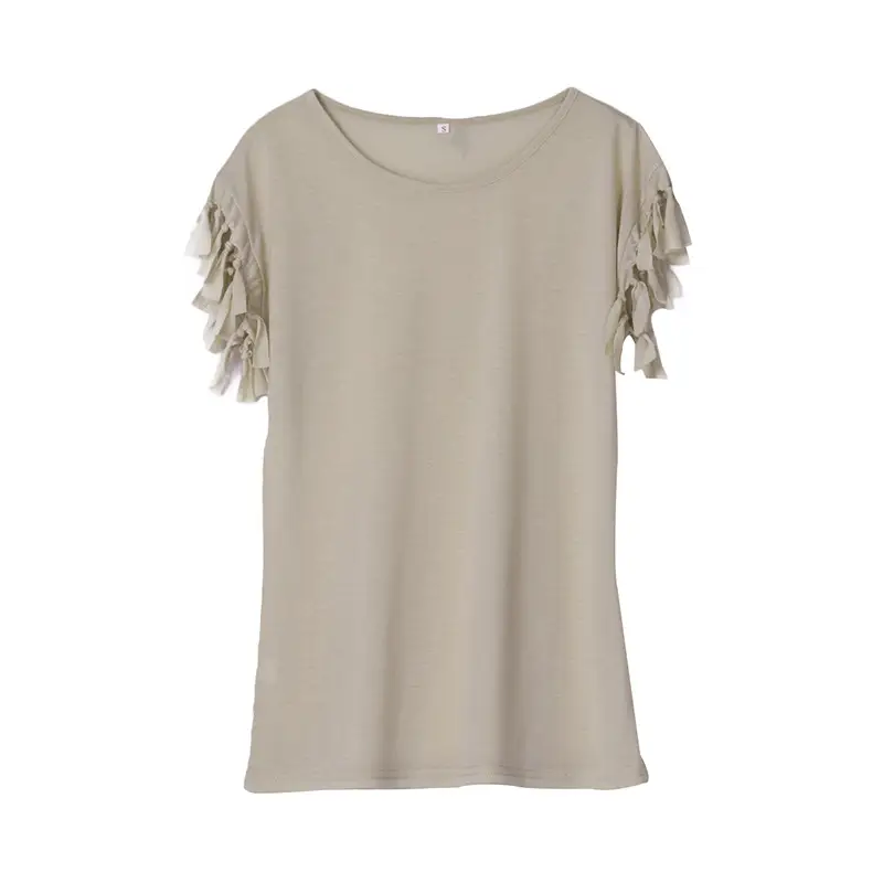 Women Black Cuff Tassel Top with Shorts - Image 9