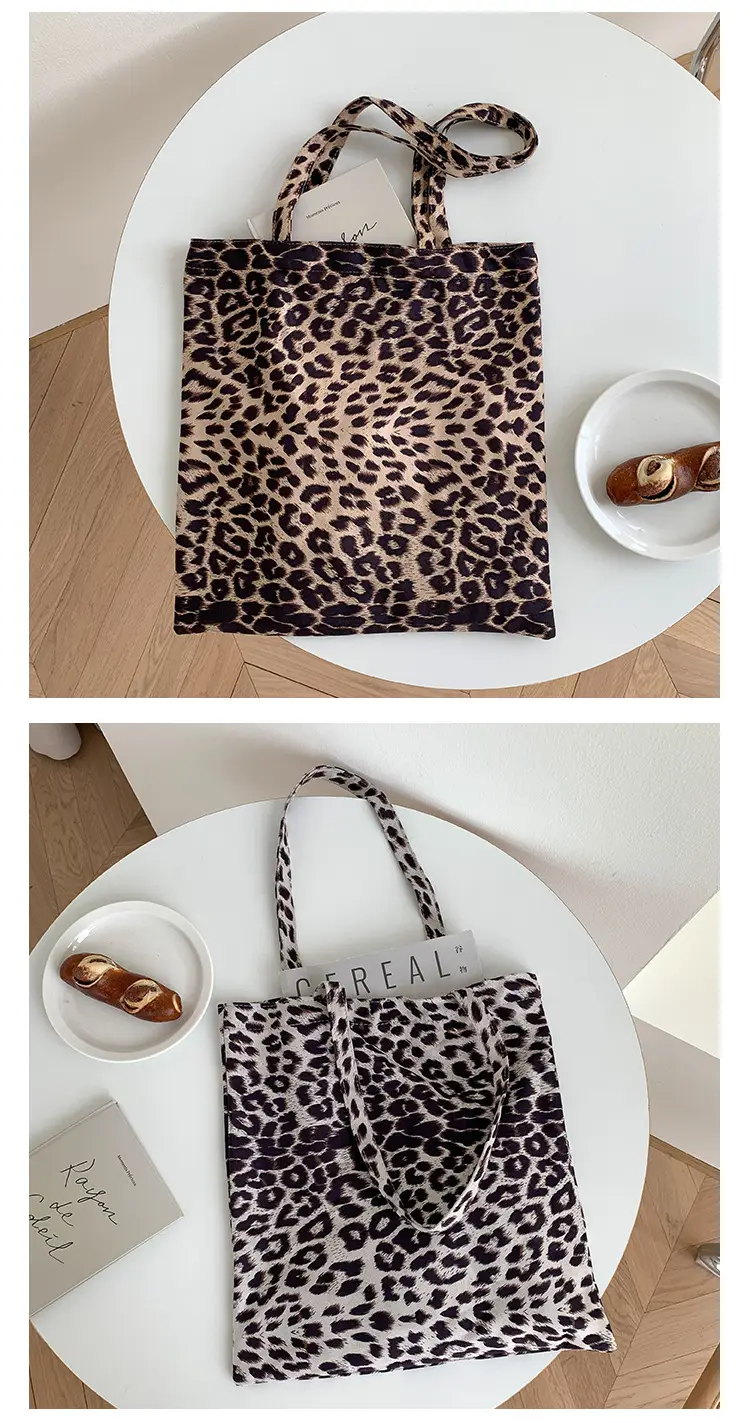 Leopard Print Large Women's Tote Bag — feature 12