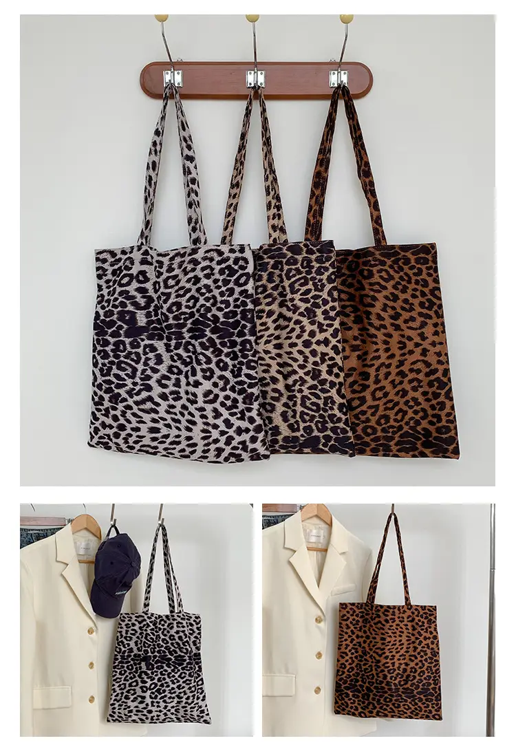Leopard Print Large Women's Tote Bag — feature 13