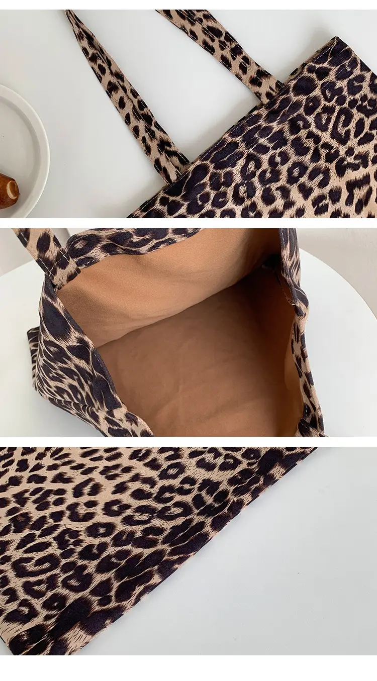 Leopard Print Large Women's Tote Bag — feature 14