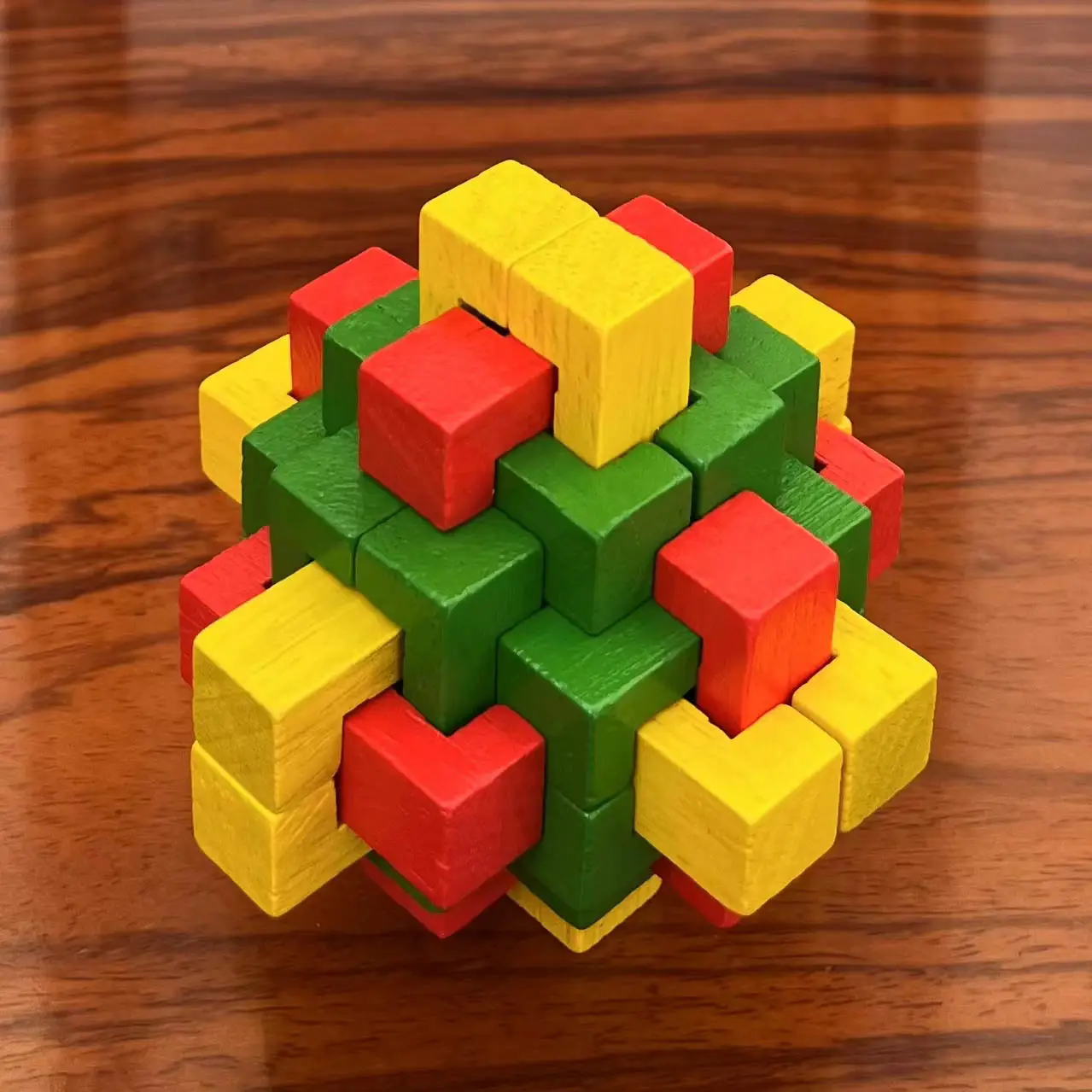 Wooden Color Kongming Lock Puzzle for Kids - Image 10