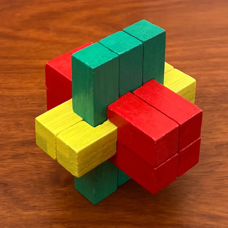 Wooden Color Kongming Lock Puzzle for Kids - Image 13