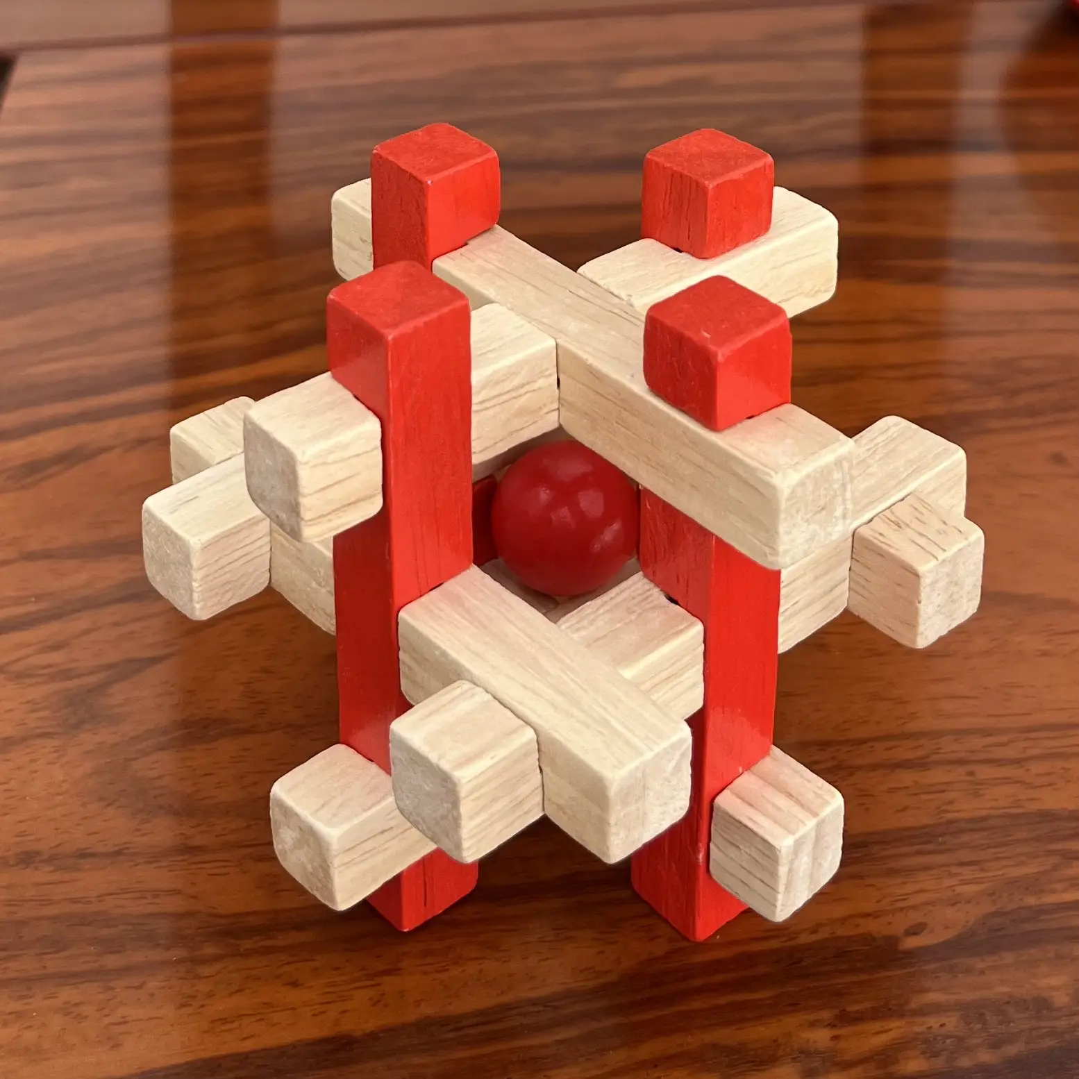 Wooden Color Kongming Lock Puzzle for Kids - Image 19