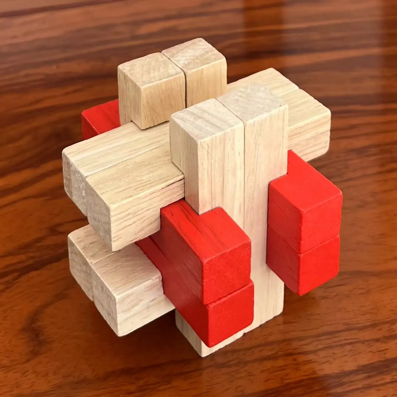 Wooden Color Kongming Lock Puzzle for Kids - Image 20