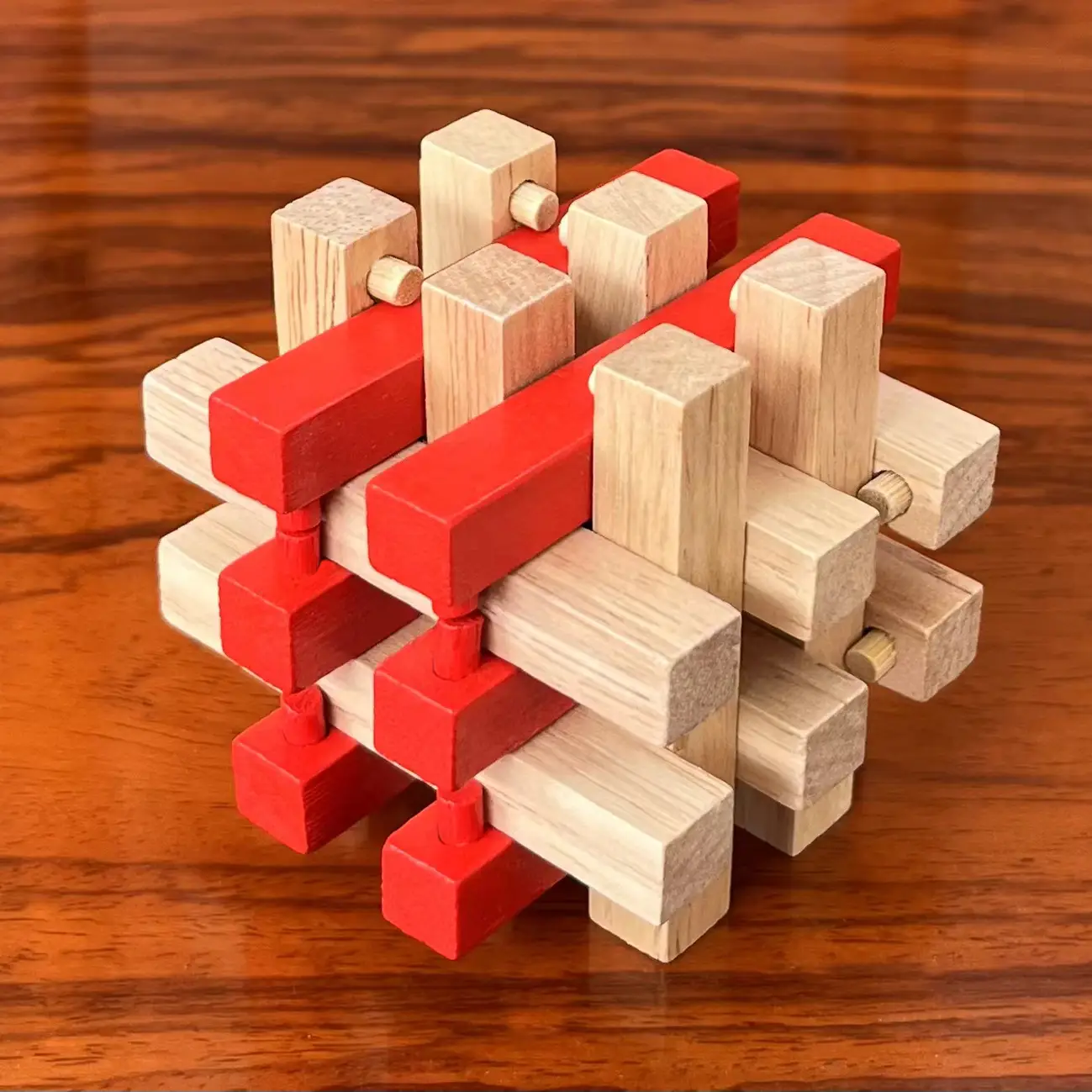 Wooden Color Kongming Lock Puzzle for Kids - Image 24