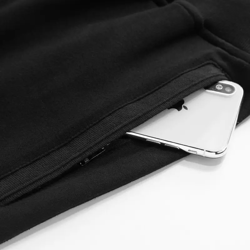 Black Cotton Loose Fit Plus Size Pants for Men - Image 5