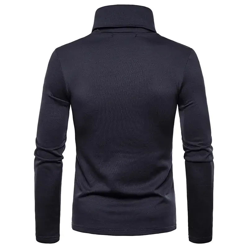 Men Velvet High Collar T-Shirt Brown Green Black — feature 10