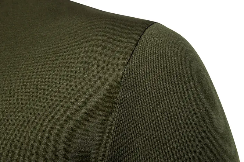 Men Velvet High Collar T-Shirt Brown Green Black — feature 20
