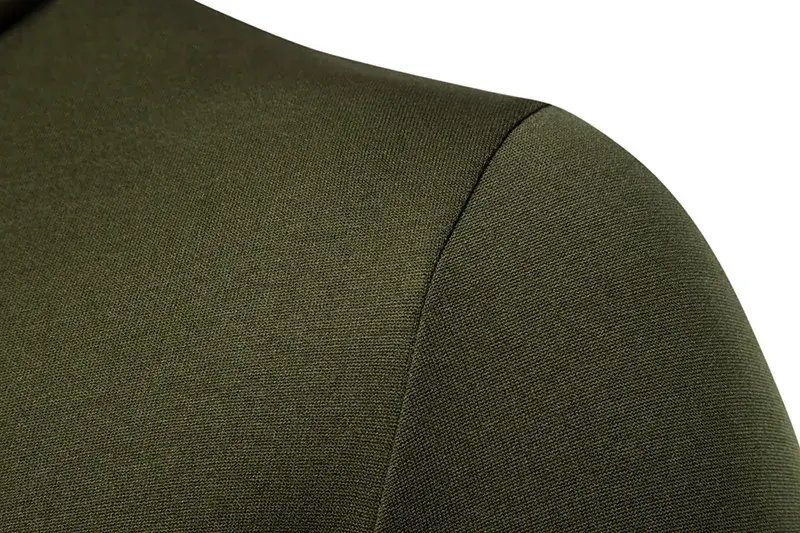 Men Velvet High Collar T-Shirt Brown Green Black — feature 21
