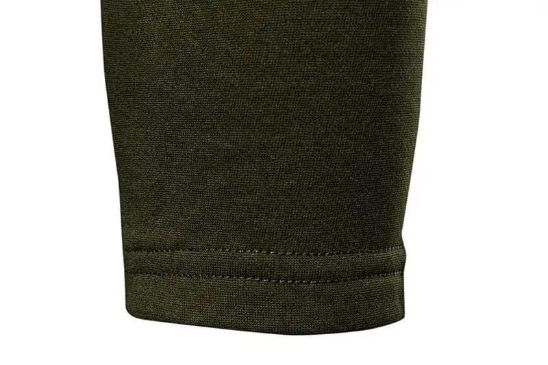 Men Velvet High Collar T-Shirt Brown Green Black — feature 22