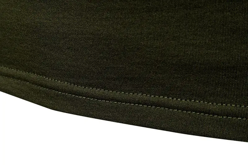 Men Velvet High Collar T-Shirt Brown Green Black — feature 24