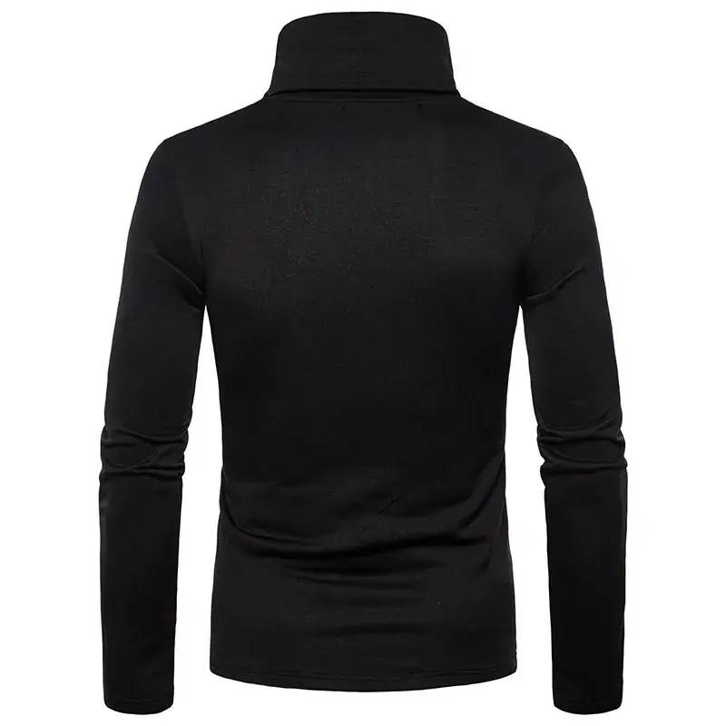 Men Velvet High Collar T-Shirt Brown Green Black — feature 4