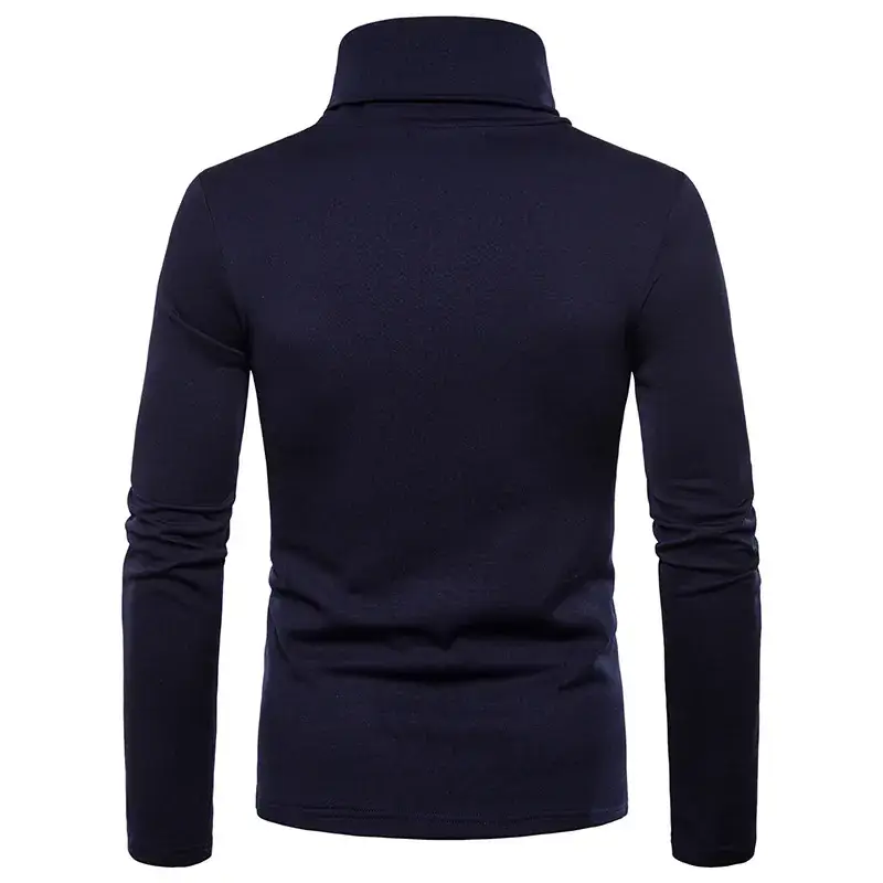 Men Velvet High Collar T-Shirt Brown Green Black — feature 7
