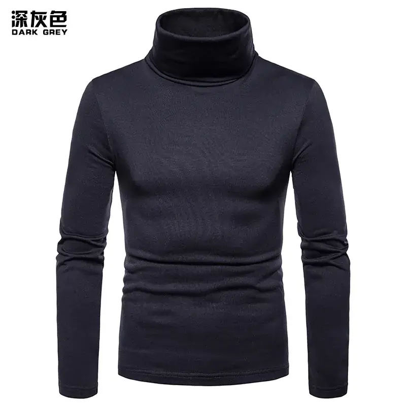 Men Velvet High Collar T-Shirt Brown Green Black — feature 8